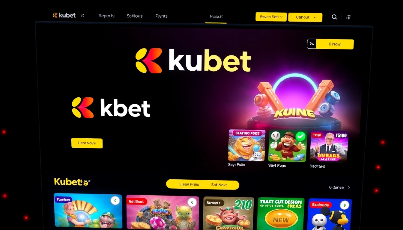 Kubet online casino platform showcasing engaging game icons and vibrant interface for user engagement and trust.