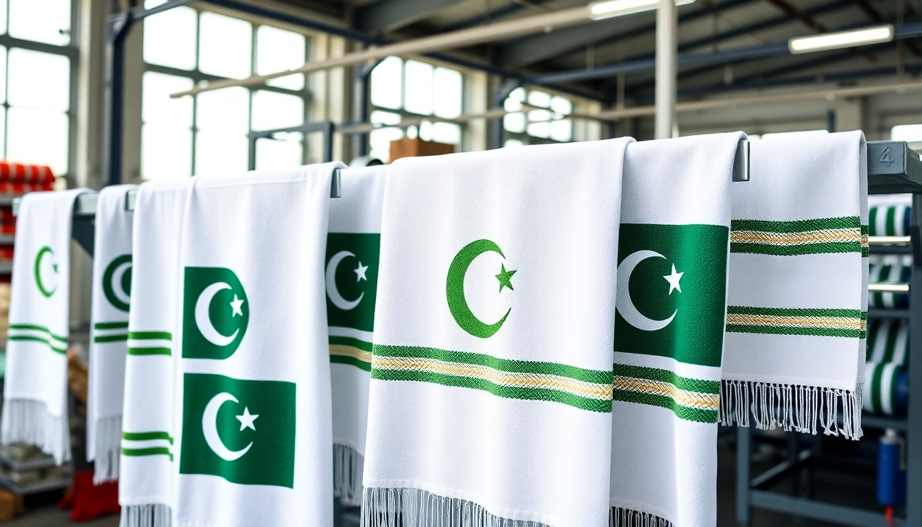 High-quality towels manufactured by a leading towel factory Pakistan, showcasing fabric texture and professional production environment.