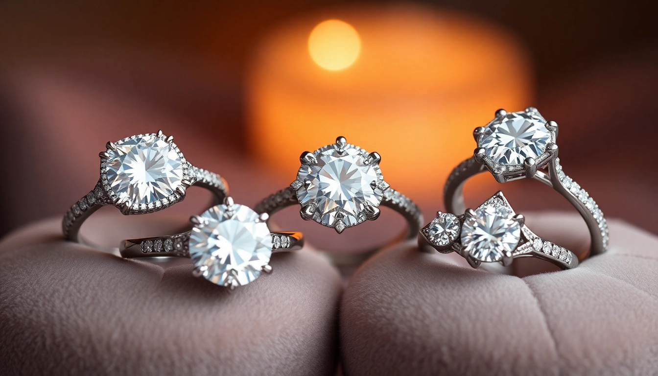 Showcase of exclusive engagement rings with sparkling diamonds and elegant settings for a refined look, perfect for special proposals and memorable moments.