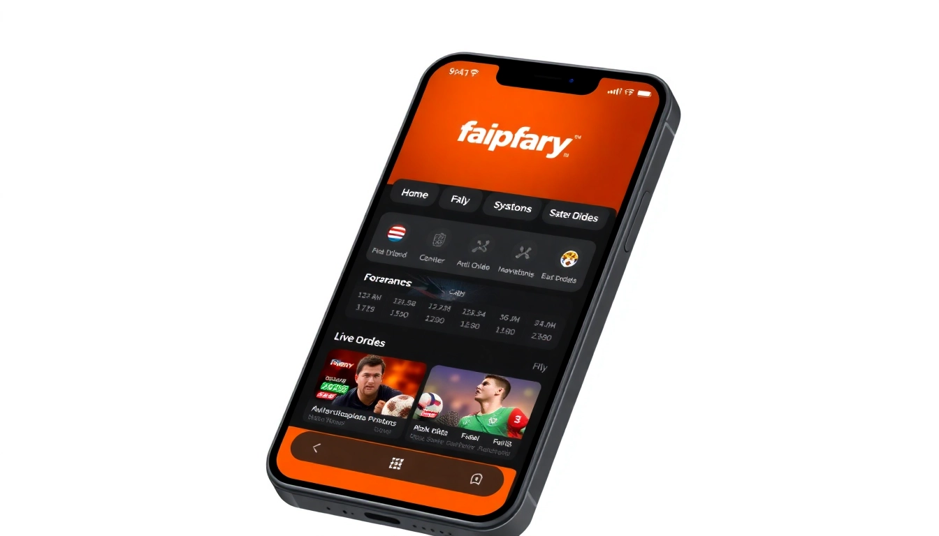 Screenshot of the fairplay app interface emphasizing easy login, vibrant orange and black palette, and betting options for Indian users.