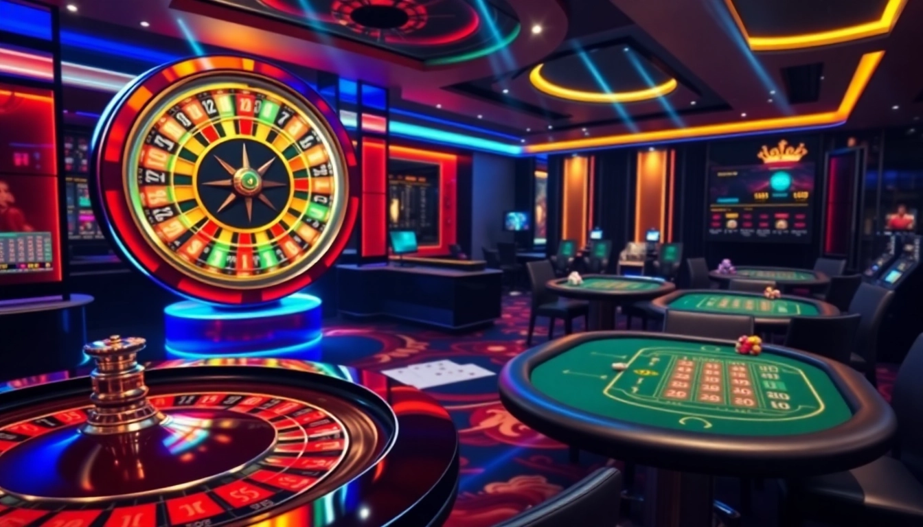 Sky Exchange live casino with roulette, poker, and betting action emphasizing secure gameplay.