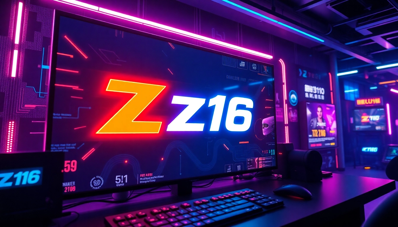 Z16 online gaming platform showcasing vibrant graphics and user interface, emphasizing transparency and security in entertainment services.