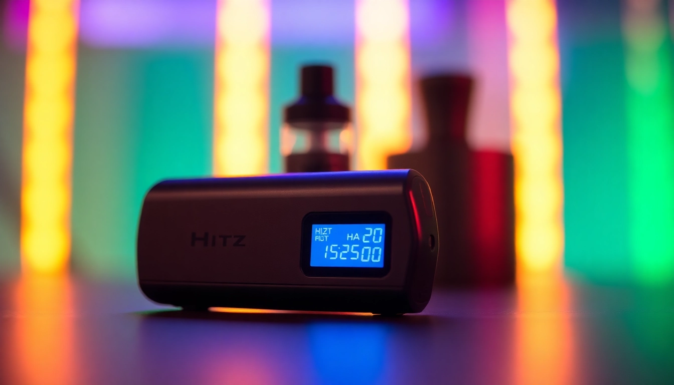 Professional shot of a Hitz California disposable vape showcasing its premium ceramic coil and