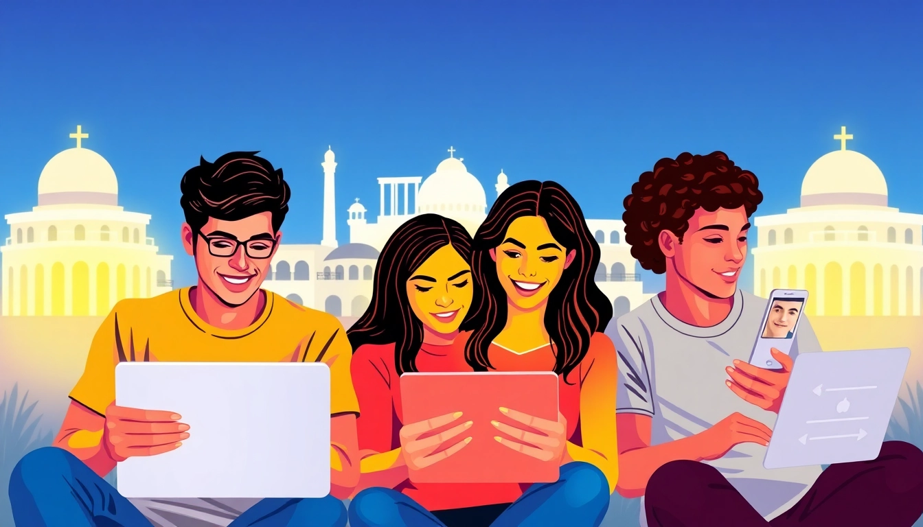 Greek chat platform connecting users for conversations with Greek landmarks in the background