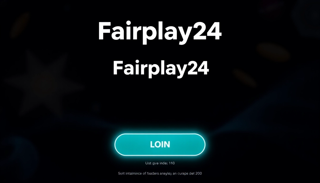 Learn how to easily complete the Fairplay24 login process with secure access to sports betting