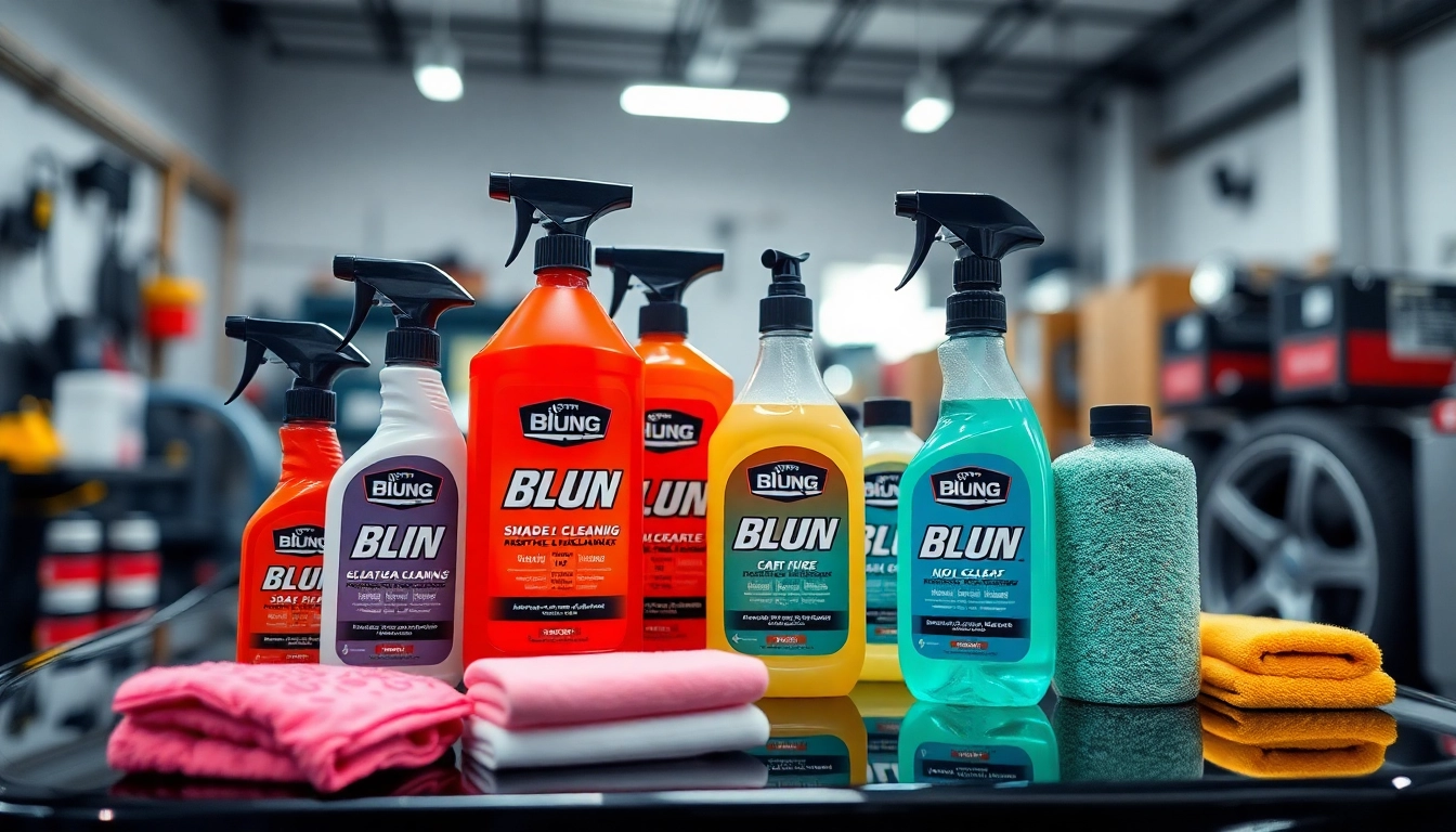 Blung branded cleaning tools in action for boat and vehicle care, showcasing effectiveness and